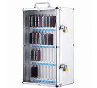 Casier de téléphone sécurisé avec serrure et clés 36 emplacements Coffre-fort mobile avec poignée Idéal pour les salles de classe et les événements Stockage de sécurité pour appareils personnels