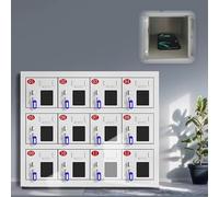 Casier de téléphone verrouillable en acier avec fenêtre transparente, boîte de rangement pour téléphone portable à 12 emplacements pour troupes, étudiants et bureaux - Organiseur sécurisé pour