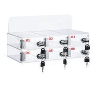 Casier en acrylique avec serrure - Boîte de rangement murale pour téléphone - Casier personnel sécurisé pour bureau, école, salle de classe, usine - Coffre-fort pratique nizer B 6