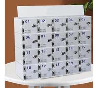 Casier mural en acrylique à 25 emplacements pour téléphone portable avec serrures et clés, armoire de rangement transparente pour une organisation sécurisée du téléphone, parfait pour les bureaux et