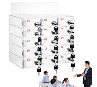 Casier mural en acrylique pour téléphone portable avec clés, 40 emplacements pour salle de rmoire de téléphone portable sécurisée pour écoles et bureaux