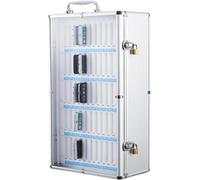 Casier Mural pour téléphone - Armoire de Rangement en Aluminium à 60 emplacements avec icônes numérotées pour Un Rangement sécurisé des téléphones Portables dans Les Bureaux, Les écoles et l