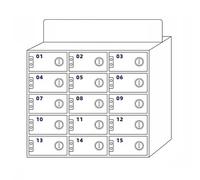 Casier mural pour téléphone avec serrure - Armoire de rangement transparente pour salle de classe et bureau sécurisée pour 15 appareils, idéal pour téléphones, tablettes et solutions de rangement