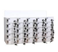 Casier mural pour téléphone - Boîte de rangement sécurisée avec 20 emplacements pour bureau, salle de classe, salle de sport - Design gain de place en acrylique 4 mm Couleur 100 % sécurisée