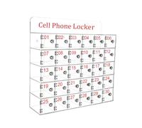 Casier mural pour téléphone - Boîte de rangement transparente à 35 emplacements pour salle de classe et salle de sport - Système de verrouillage sécurisé avec clés - Idéal pour la gestion des app