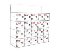 Casier mural pour téléphone - Boîte de rangement transparente à 35 emplacements pour salle de classe et salle de sport - Système de verrouillage sécurisé avec clés - Idéal pour la gestion des app