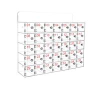 Casier mural pour téléphone - Boîte de rangement transparente à 35 emplacements pour salle de classe et salle de sport - Système de verrouillage sécurisé avec clés - Idéal pour la gestion des app