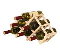 Casier, Pliable Casier à Vin De Comptoir, 3/5/6/10 Bouteilles, MatéRiau Bois de Pin, Parfait pour La DéCoration De La Maison Et De La Cuisine, Bar, Cave(Original,C)