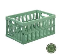Casier pliant en plastique 11,5 litres - Vert