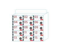 Casier pour téléphone Portable, Armoire de Rangement en Acrylique avec serrures et clés, casiers de Rangement numérotés Transparents fixés au Mur, pour école, Usine, Bureau (15 emplacements)