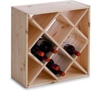 Casier range bouteille vin en bois naturel en croix pour cave et cellier a vin - meuble de rangement bouteille de vin