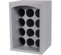 Casier range-bouteilles - 12 cases - gris