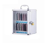 Casier sécurisé pour téléphone portable avec charnière en acier inoxydable et cadenas - Interrupteur silencieux pour bureau, salles de réunion et écoles