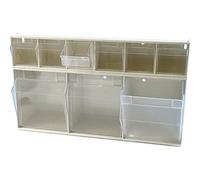 Casier système Lockweiler Stala Plastic Blanc 915 - Boîtes transparentes rabattables et bloquables