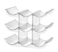 Casier, Transparent Casier à Vin De Comptoir, Chaque Couche Peut Contenir 3 Bouteilles De Vin, MatéRiau Plastique, Parfait pour La DéCoration De La Maison Et De La Cuisine, Bar, Cave(B)