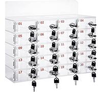 Casier verrouillable en acrylique pour téléphone portable - 40 grandes grilles pour un rangement sécurisé au bureau, à l'école et dans la salle de classe - Design sans danger pour une utilisation