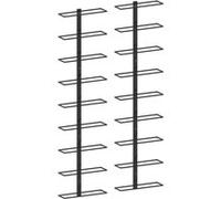 Vidaxl Casiers À Bouteilles Muraux Pour 18 Bouteilles 2 Pcs Noir Fer Noir