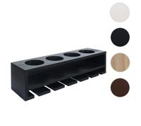 Casiers à vin HWC-P2 en bois certifiés MVG 12x48x12cm noir