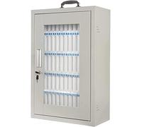 Casiers de qualité supérieure - Boîte de rangement pour téléphone - 60 emplacements - En alliage d'aluminium - Pour bureau/salle de classe - Tableau de poche transparent - Design blanc sécurisé