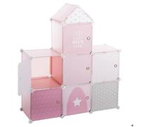 Atmosphera – Casiers de rangement enfant Château – Rose 96x109 cm
