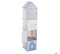 Casiers de rangement enfant ""Colonne"" gris 34x139cm - Atmosphera createur d'interieur