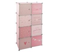 Casiers de rangement enfant ""Penderie"" rose 65x125cm - Atmosphera createur d'interieur