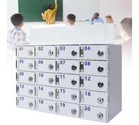 Casiers de téléphone en acrylique avec clés 2 emplacements de rangement sécurisés pour bureau et salle de classe avec compartiments 0/30/40/50/60 options de compartiments