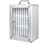 Casiers en alliage d'aluminium - Armoire de rangement sécurisée pour bureaux, écoles et locations de voitures - Design peu encombrant avec serrures, peut contenir 24 téléphones, idéal pour nization