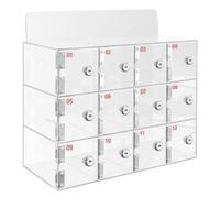 Casiers For Téléphones Portables À 12 Compartiments, Petits Coffres-forts For Clés, Matériau Acrylique Incassable, Idéal For Les Écoles, Les Bureaux, Les Salles Sport