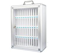 Casiers muraux pour téléphone portable, 48 emplacements en alliage d'aluminium, coffre-fort avec poignée pour bureau et salle de classe, solutions de rangement pratiques pour sécuriser les appareils