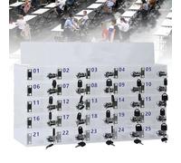 Casiers muraux pour téléphones Portables avec Portes, clés et Armoire de Rangement en Acrylique Transparent pour salles de Classe, Bureaux et examens. 80 emplacements pour Une orga