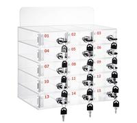 Casiers Rangement En Acrylique À 15 Compartiments Pour Téléphones Portables, Coffrets Rangement Personnels Pour Clés, Fixation Murale, Adaptés Aux Bureaux Du Personnel