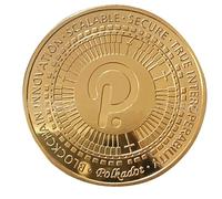 Casiler 1pc Plaqué Or Crypto Coin Cryptocurrence Blockchain Souvenirs Métal Pièce Commémorative