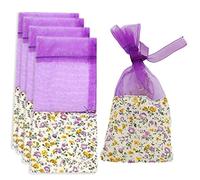 Casiler 5pcs À Coutri À Cordon De Parfum Vide Impression des Sacs De Lavande Floraux Cadeau De Sacs De Sachets