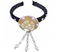 Casiler Bandeau Traditionnel Coréen Hanbok pour Femme, Orné De Perles De Pompons, Accessoire De Coiffure Classique Coréen