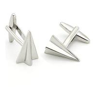 Casiler Boutons De Manchette pour Hommes 2 Pièces Papier Avion Boutons De Manchette Avion Smoking Chemise Boutons De Manchette Mariage Anniversaire Présent
