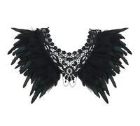 Casiler Cape À Plumes pour Femme, Idéale pour Les Fêtes d'halloween Les Banquets. Boléro À Plumes Vintage pour Femme.