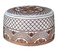 Casiler Chapeau Musulman Brodé pour Hommes, Chapeaux De Prière du Ramadan, Foulard pour Hommes, Couvre-Chef Islam Kufi, Chapeau Musulman d'hiver