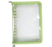 Casiler Classeur pour Ordinateur Portable en PVC A5 Clair Carte De Crédit Stockage De Photos Livre Couverture pour Ordinateur Portable Reliure À 6 Anneaux Couverture Planificateur Classeur