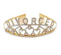Casiler Couronne Divorcée Tiaras Rhingestone Crystal Couronne pour Femmes Divorce Party Accessoires
