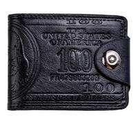 Casiler Court À Deux Volets pour Hommes, en Cuir PU Décontracté À Mode avec Poche pour Pièces De Monnaie, Fenêtre D'identification, À Rabat avec Section De Notes