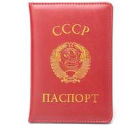 Casiler Étui pour Passeport Russe CCCP URSS, De en Cuir PU, Porte-Cartes