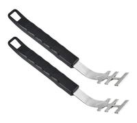 Casiler Lève-Grille De Gril De 2 Pièces, Accessoires De Gril De Lève-Grille De Cuisson Anti-brûlure pour Déplacer Les Accessoires De Barbecue De Grille Chaude