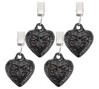 Casiler Lot De 4 Poids De Nappe en Fonte, Supports De Nappe À Suspendre avec Pinces, Poids pour Nappes De Fête Pique-Nique