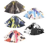 Casiler Lot De 5 Abat-Jour D'extérieur en Forme De Parasol, en Papier Kraft Pliable Portable, Idéal pour Une Lampe De Jardin Décorative sur Une Terrasse, Un Jardin Ou Un Pique-Nique.