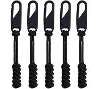 Casiler Lot De 5 Tirettes De Fermeture Éclair Durables pour Cordon De Rechange, Extension Pratique De Fermeture Éclair pour Sacs À Dos, Vestes, Bagages, Étuis