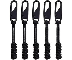 Casiler Lot De 5 Tirettes De Fermeture Éclair Durables pour Cordon De Rechange, Extension Pratique De Fermeture Éclair pour Sacs À Dos, Vestes, Bagages, Étuis