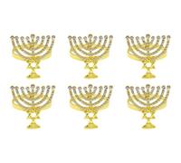 Casiler Lot De 6 Ronds De Serviette Hanoucca, Porte-Serviettes pour Hanoucca, Hanoucca, Pessah, Décoration De Table pour Les Fêtes Juives