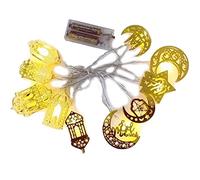 Casiler Moon Star LED Light Ramadan Décorations Eid Mubarak Lumières À Cordes pour Maison Islam Musulman Kareem Eid Lanterne Décor