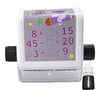 Casiler Rouleau Tampon D'enseignement Numérique Tampon Mathématique Réutilisable Ajouts De Rouleau Soustraction Questions De Pratique Mathématique dans Les 100 Étudiants Papeterie Cadeau Scolaire